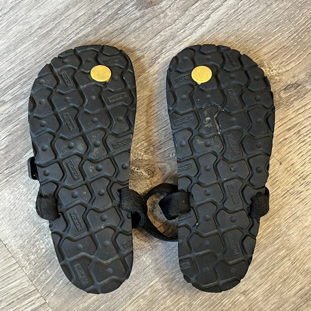 Luna Sandals Mono Kids Black Minimalist Sport Sandals Vibram Sole Made in USA 13